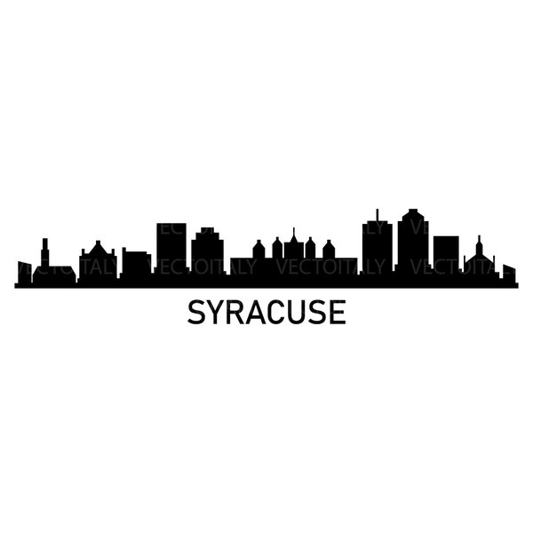 Syracuse skyline illustrated in vector and available in SVG, PDF, Eps, Png, JPEG and Ai format and available for instant download
