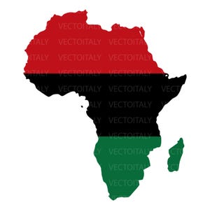 Africa SVG, Pan-African Cut Files, Pan-Africanism Vector Files, Pan-Africa Vector, Africa Map Clip Art, Black History SVG