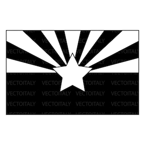May include: A black and white graphic design featuring a star and sunburst pattern. The design includes a white star in the center, with white rays emanating from behind it against a black background. The text "VECTOITALY" is repeated.