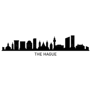 The Hague skyline illustrated in vector and available in SVG, PDF, Eps, Png, JPEG and Ai format and available for instant download
