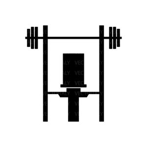 Weight bench svg, bench press clipart, weight bench svg, dumbbell silhouette, cricut, cut files, clip art, digital download designs, svg