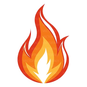Könnte beinhalten: Stilisierte Illustration einer Flamme in Rot-, Orange- und Gelbtönen. Die Flamme ist mit glatten, geschwungenen Linien dargestellt, was einen dynamischen und energiegeladenen Eindruck erzeugt. Geeignet für Grafikdesign oder digitale Kunst.