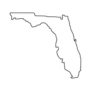 Florida overzicht SVG-bestanden, Florida gesneden bestanden, Verenigde Staten van Amerika vectorbestanden, Florida vector, Florida kaart illustraties
