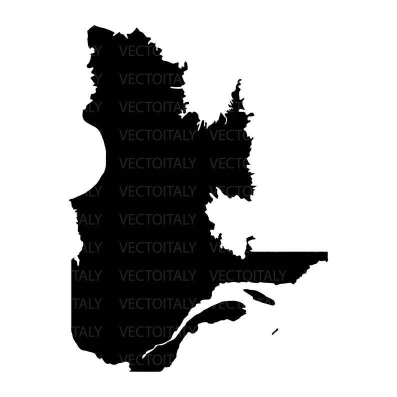 Quebec Map Illustrated in Vector and Available in SVG, PDF, Eps, Png ...