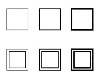 Square frames diffrent strokes bundle pack, Square Frame SVG, Border SVG, Square Frame Svg Bundle Different Strokes,Outline Border