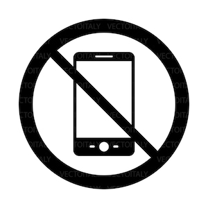 No Cell Phone Sign, No Phones Sign, No Mobile Phones Symbol, No Cell Phone Allowed, No Mobile Phone, No Cell Phone Cut File, Sign, SVG, PNG