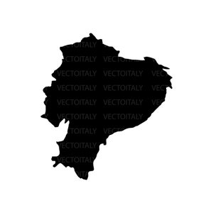 Equador País Silhueta e formas de contorno svg png jpeg pdf eps design gráfico vetorial corte gravar arquivo a laser mapa de imagem América do Sul