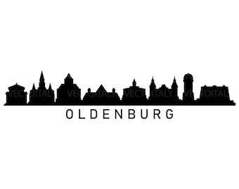 Oldenburg skyline illustrated in vector and available in SVG, PDF, Eps, Png, JPEG and Ai format and available for instant download