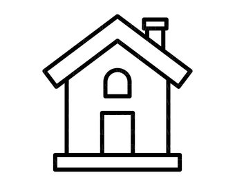 Outline House, Home Page icon Clip art Svg