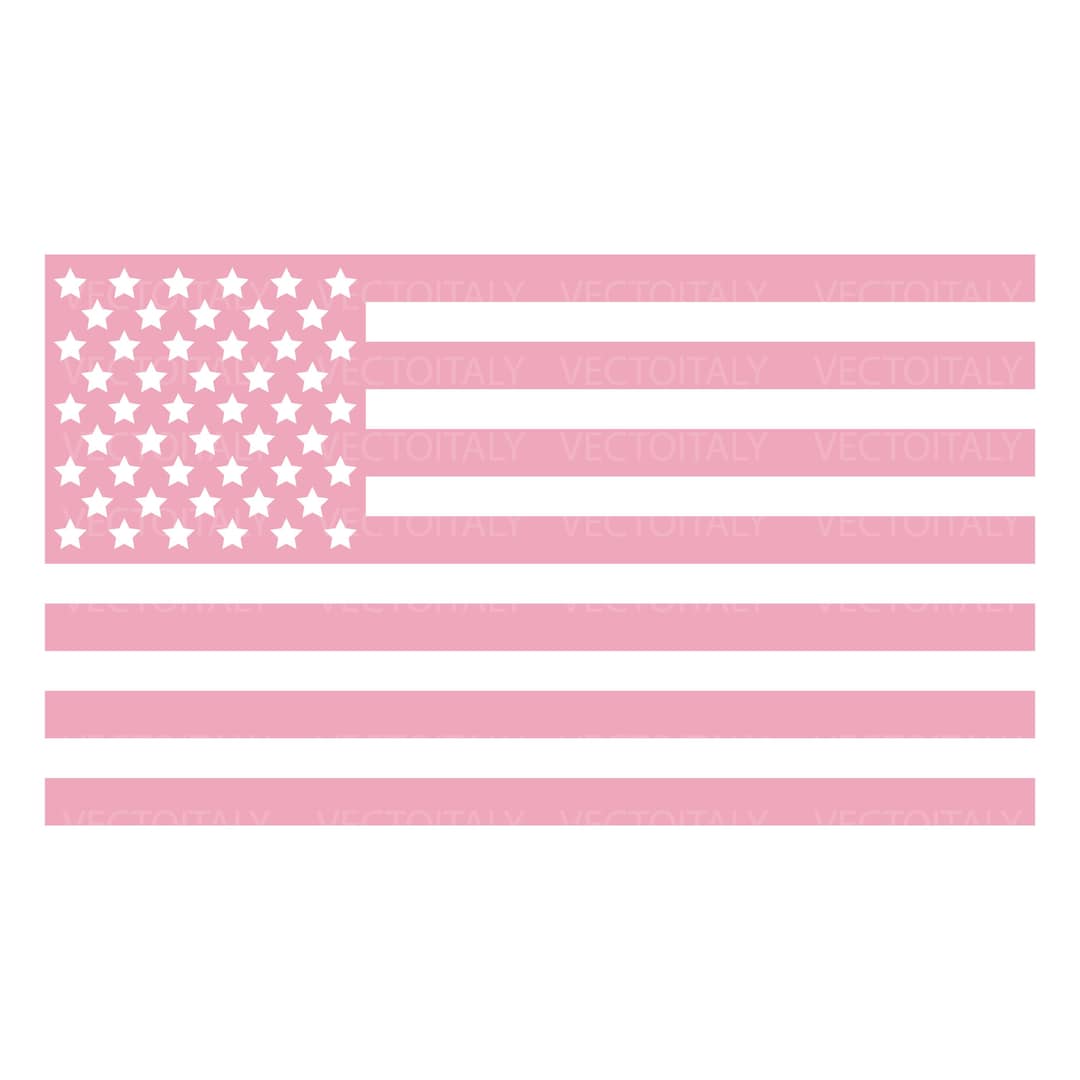 Pink American Flag SVG PNG, Patriotic Clipart (digital Download) Etsy