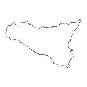Sicilië overzicht SVG PNG Siciliaanse vlag Siciliaanse trots Italia Italië Cricut bestanden gelaagde SVG-bestanden Palermo Triscele Trinacria