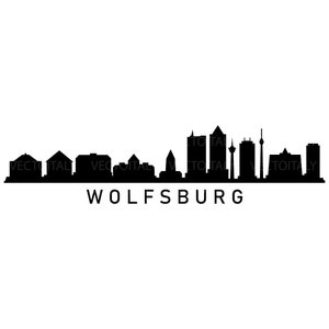 Wolfsburg skyline illustrated in vector and available in SVG, PDF, Eps, Png, JPEG and Ai format and available for instant download