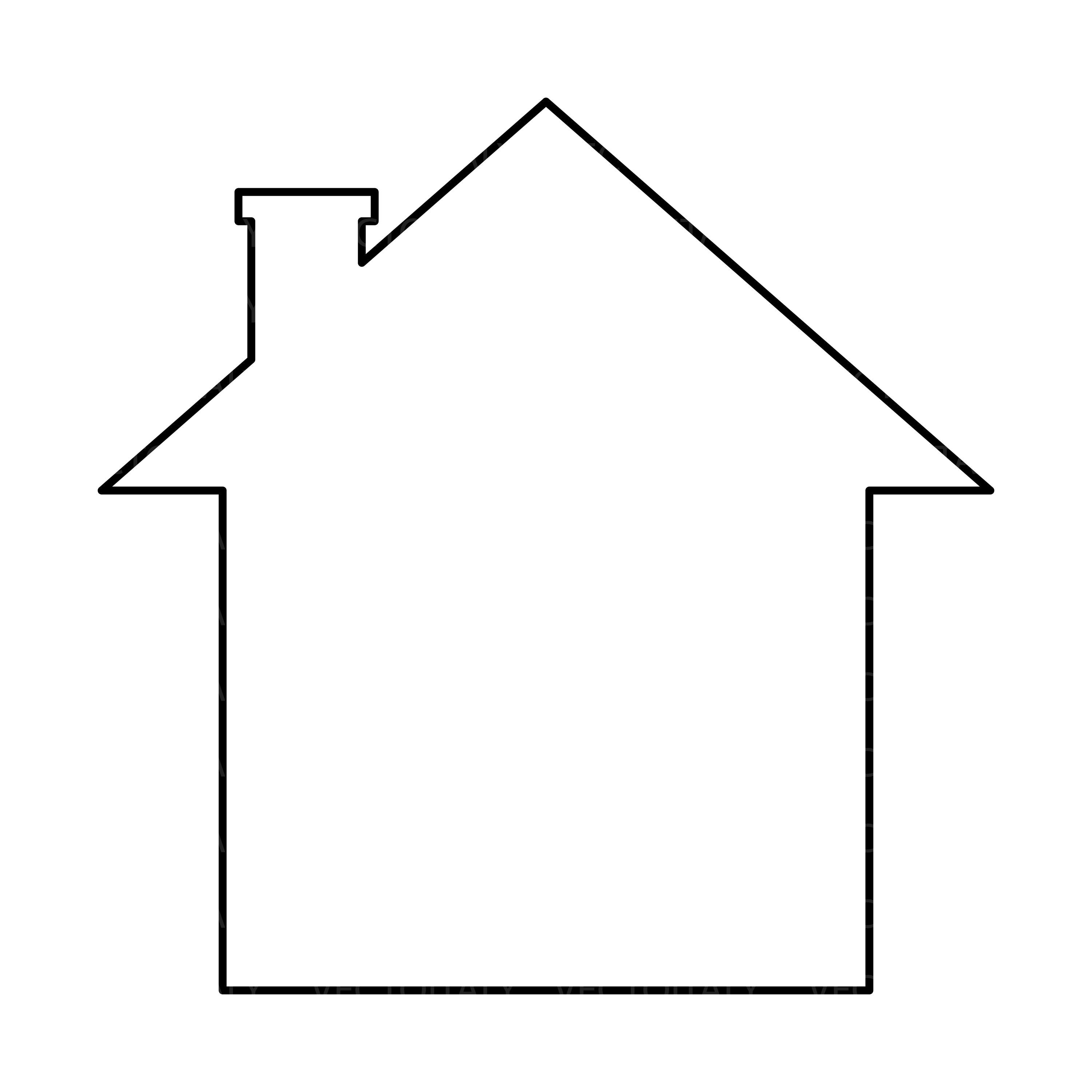 House Outline Clipart: Commercial Use PNG SVG (digital Download) - Etsy