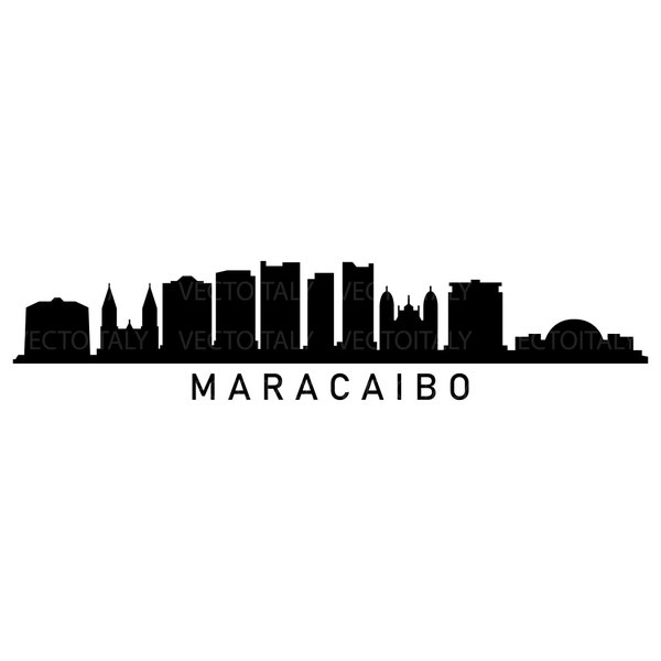 Maracaibo skyline illustrated in vector and available in SVG, PDF, Eps, Png, JPEG and Ai format and available for instant download