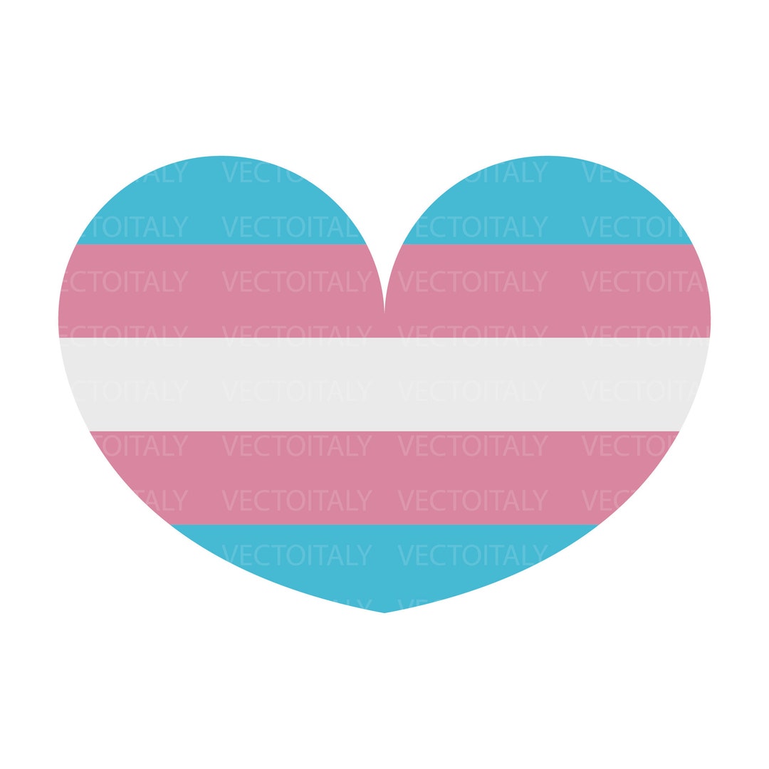 Trans Heart Svg, Transgender Heart Svg, Trans Love Svg, Support