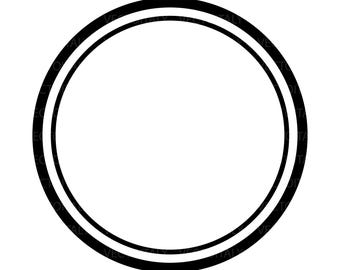Double Circle Frame Svg, Circle Monogram Svg, Circle Wreath Svg, Circle Border Svg. Vector Cut file Cricut, Silhouette, Pdf Png Eps Jpeg Svg