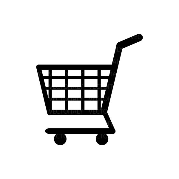 Shopping Cart SVG Files, Checkout SVG Cut Files, Shopping Trolley SVG Vector Files, Supermarket Vector