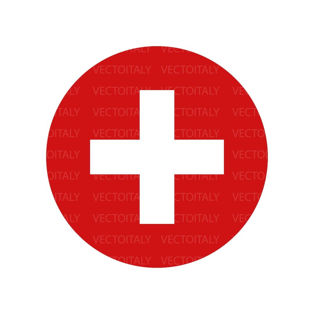 Akachafactory Anstecknadel – Schweizer Flagge Rund, Rot, 2 Cm, Mit Butterfly-Verschluss