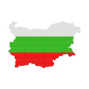 Bulgarien Karte Flagge SVG, Karte von Bulgarien, bulgarische Flagge, Bulgarien Karte SVG, Instant Digital Download Country Clipart Icon, eps ai png jpg pdf