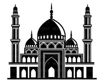 Mosque SVG, Mosque PNG, Mosque Clipart, Mosque Cut File, Islamic Png, Islamic Svg, Muslim Image, Cricut Silhouette Cut File, Print At Home