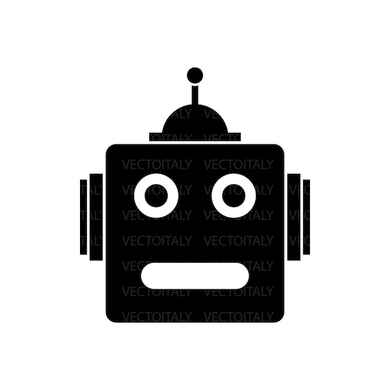 Robot SVG File, Robot PDF, Robot Png, Robot Head Svg, Classic