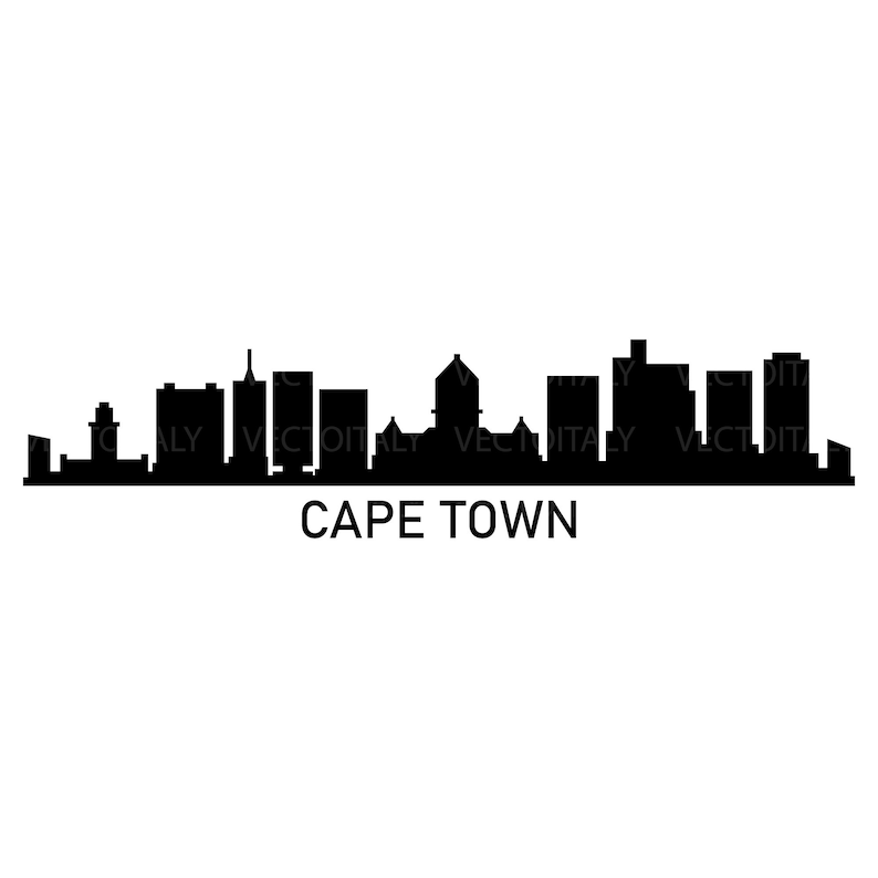 Cape Town Skyline Illustrated in Vector and Available in SVG, PDF, Eps ...