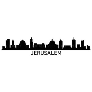 Jerusalem skyline illustrated in vector and available in SVG, PDF, Eps, Png, JPEG and Ai format and available for instant download