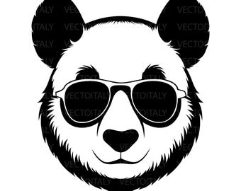Panda In Sunglasses SVG, Panda SVG, Cool Panda Svg, Panda Pdf, Panda Png, Panda Clipart, Panda Files, Eps