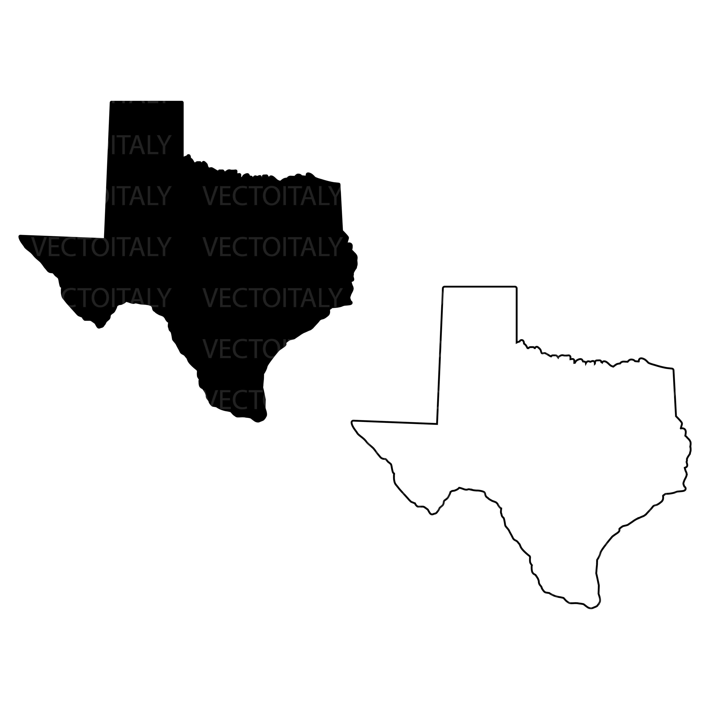 Texas State SVG and PNG | Texas Outline | State Silhouette - Etsy Canada