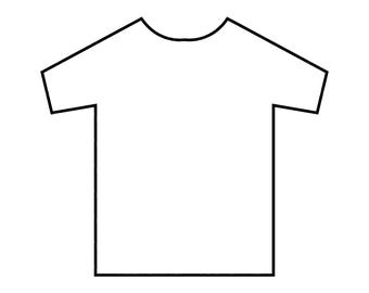 T-shirtkontur SVG, skjorta SVG, T-shirt Clipart, skjorta Clipart, T-shirtfiler för Cricut, T-shirtklippfiler för silhuett, Png, Vektor