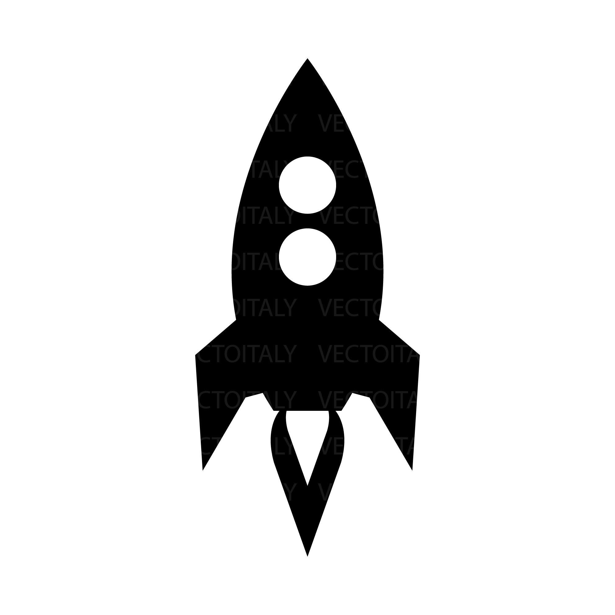 Rocket ship illustration in vector and available in SVG, PDF, Eps, Png, JPG and Ai format and available for instant download