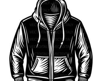 Hoodie SVG, Hooded Sweatshirt SVG, Hooded Sweater Cap SVG, Hoodie Cut File, Pdf, Svg, Cut File
