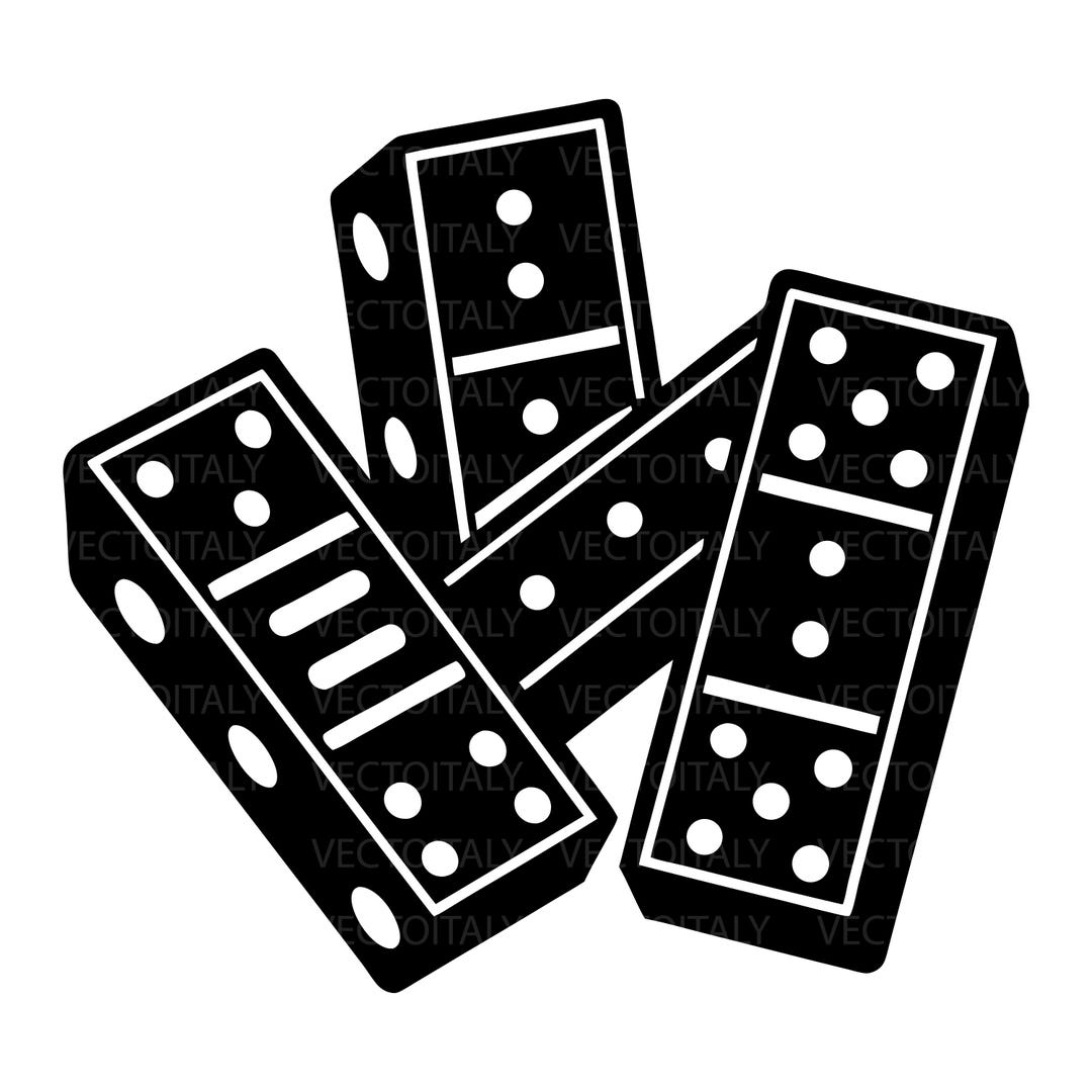 Dominoes SVG Dominoes Clip Art Dominoes Cut File Dominoes Silhouette ...