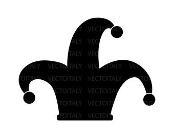 Clown Hat SVG Files, Hat Vector Images Clipart, Eps files, Pdf, Jester Hat Png , Clip Art Clown hat