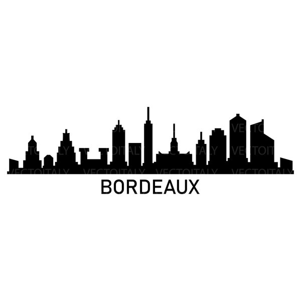 Bordeaux skyline illustrated in vector and available in SVG, PDF, Eps, Png, JPEG and Ai format and available for instant download