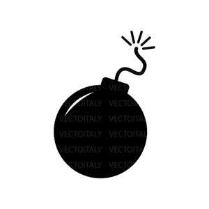 BOMBA SVG, archivo de corte de bomba, pdf de bomba, silueta de bomba, vector de bomba, svg de explosión, archivos svg de bomba, monograma de bomba svg, archivo de corte de bomba, imprimir