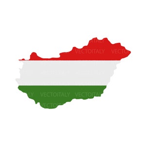 Hongarije vlag kaart SVG, Hongaarse Cricut Cut bestand, land natie silhouet overzicht Atlas, Scrapbook Clipart Vector Icon, eps ai png jpg pdf