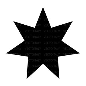 Arquivos SVG de estrela de sete pontas, arquivos de corte SVG de estrela, arquivos de vetor de silhueta de estrela, vetor de estrela de sete pontas