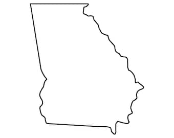Georgia Outline SVG Files, Georgia Cut Files, United States of America Vector Files, Georgia Vector, Georgia Map Clip Art