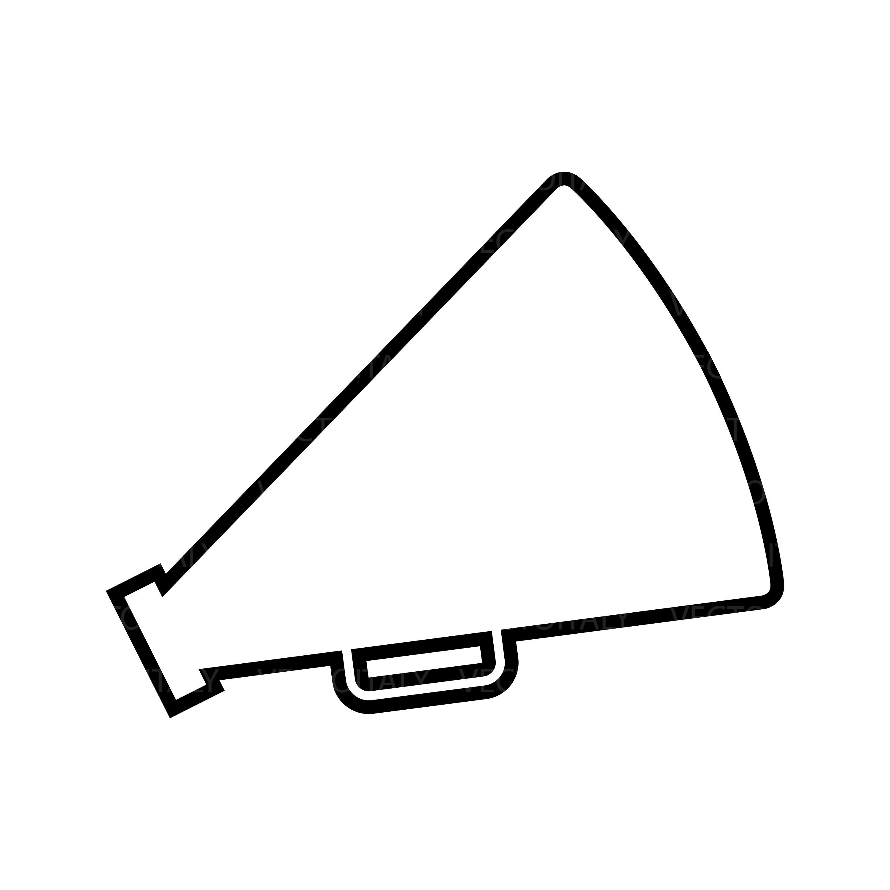 Megaphone SVG Files, Cheerleader SVG Cut Files, Cheer Clip Art Vector Files, Megaphone Clip Art