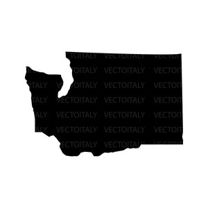Fichiers SVG de Washington, fichiers coupés de Washington, fichiers vectoriels des États-Unis d’Amérique, vecteur de Washington, clipart de carte de Washington