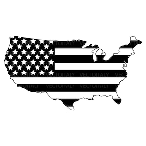 Carte des États-Unis, fichiers SVG, contours et drapeaux, découpes, vecteurs, États-Unis d'Amérique, SVG