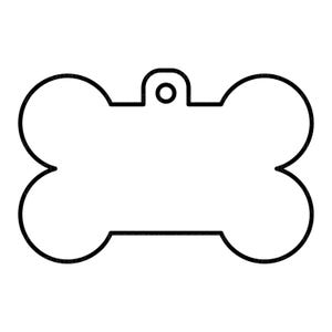 Blank Dog Bone Tag Outline Svg, Dog Tag Outline Silhouette, Dog Tag Outline Cricut