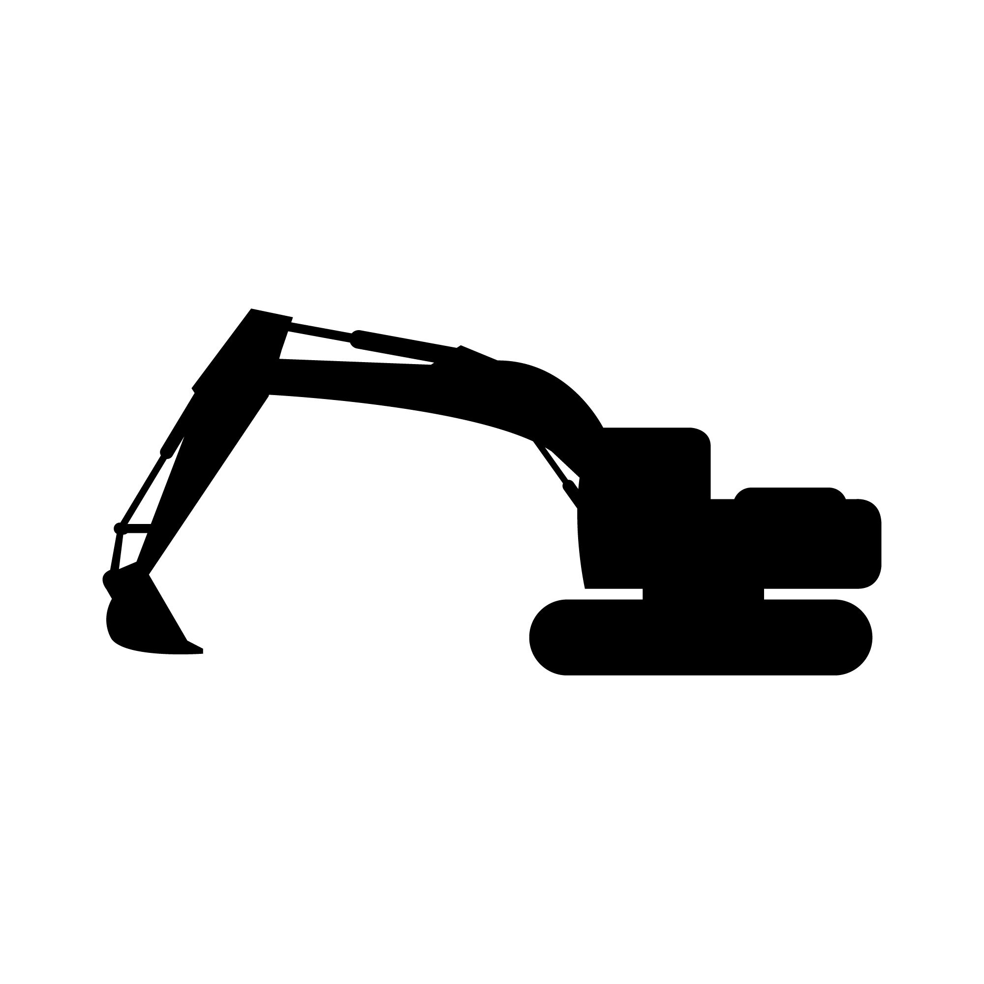 Excavator illustrated in vector and available in SVG Eps | Etsy
