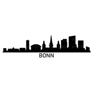La ligne d’horizon de Bonn illustrée en vectoriel et disponible en format SVG, PDF, Eps, Png, JPEG et Ai et disponible en téléchargement instantané