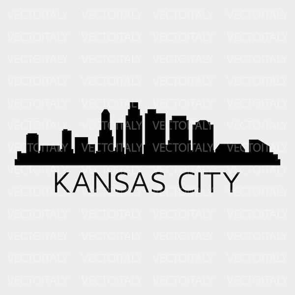 Skyline kansas city illustrated in vector and available in SVG, Eps, JPG, Png and PDF format and available for instant download