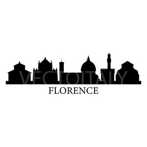 Skyline Florence illustrated in vector and available in SVG, PDF, Eps, Png, JPG and Ai format and available for instant download