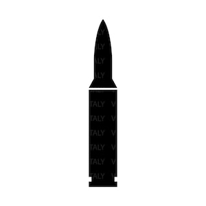 Rifle Bullet SVG Files, Gun Bullets Cut Files, Hunting SVG Vector Files, Rifle Bullet Vector, Ammunition Clip Art