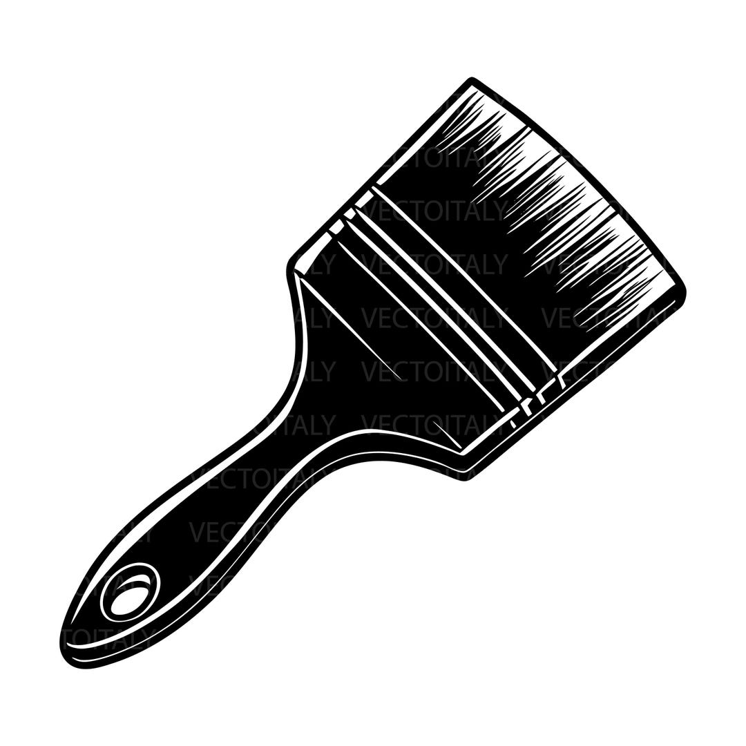 Paintbrush. Cut Files for Cricut. Clip Art Silhouette (eps, Svg, Pdf ...