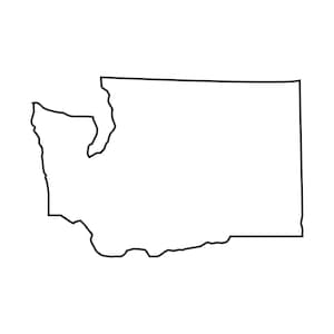 Washington State Svg, Washington Png, Umriss Washington Karte, Patriotisches Svg, Schnittdatei, US-Bundesstaatskarte, SVG-Dateien für Cricut